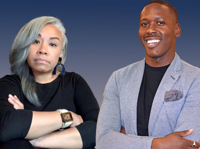 Composite portraits of Drs. Gloria Wilson and Justin Coles.